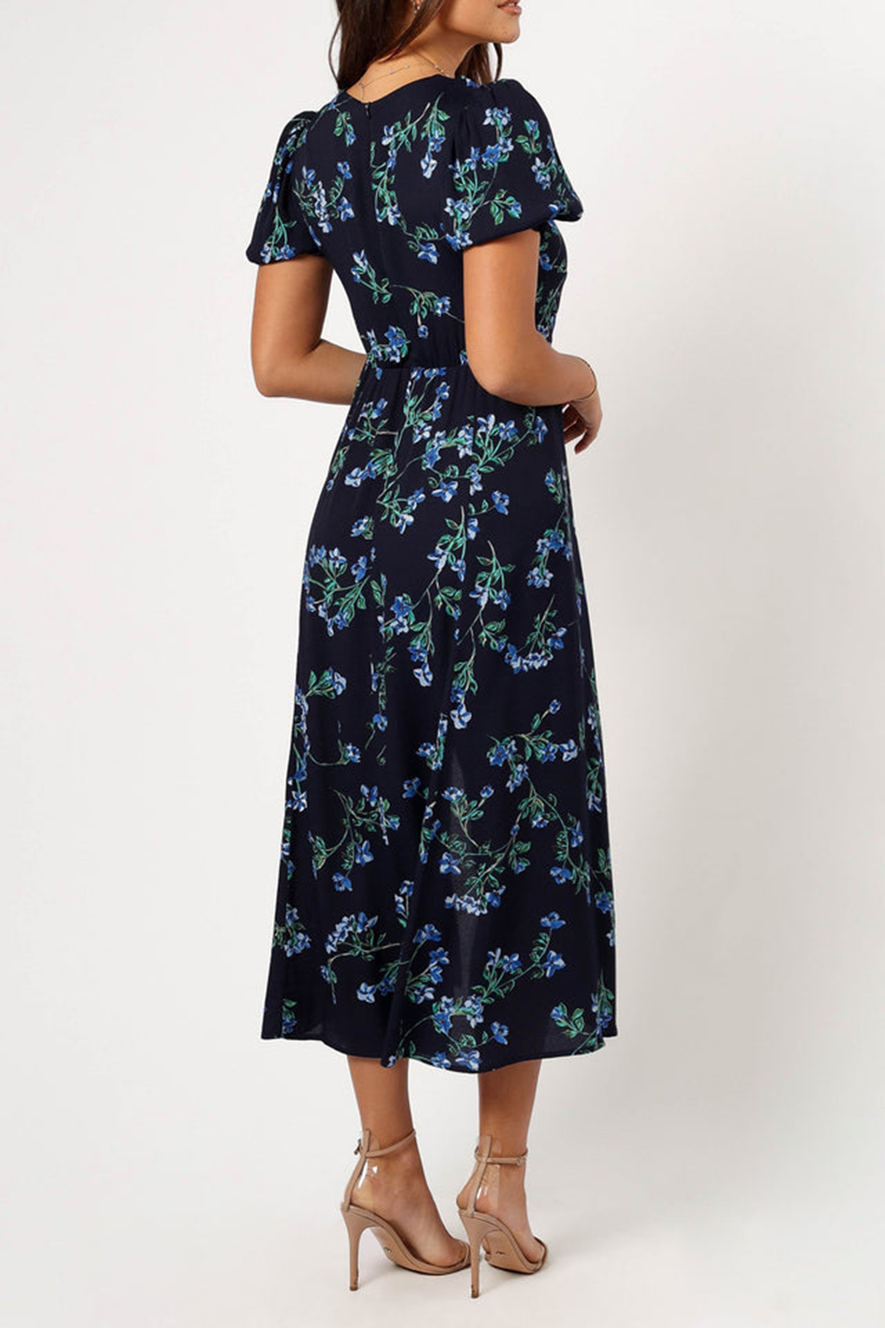 MIDNIGHT BLUES MIDI DRESS