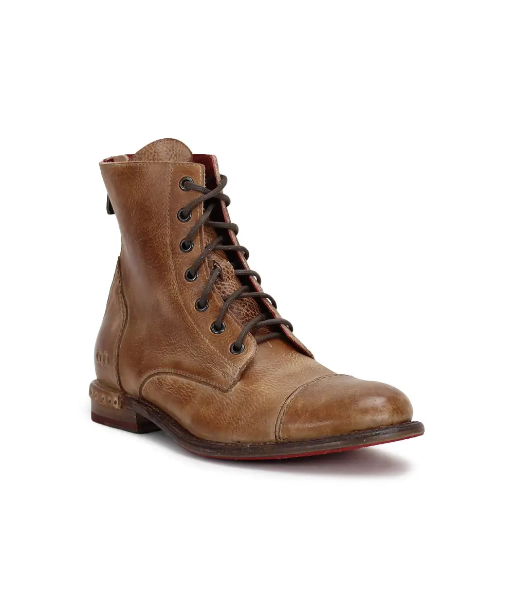 Cap-Toe Contrast-Stitched Heritage Combat Boots