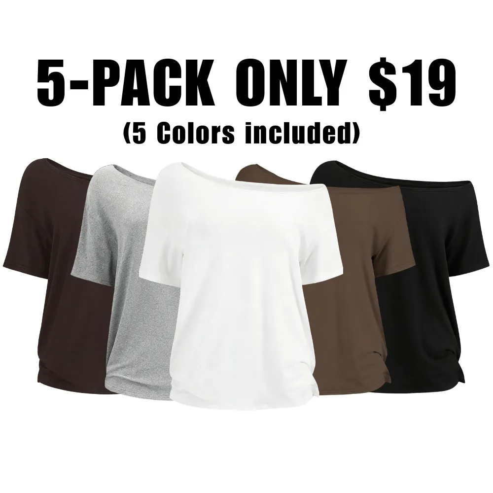 Women's Solid-Color Versatile Short-Sleeve Top