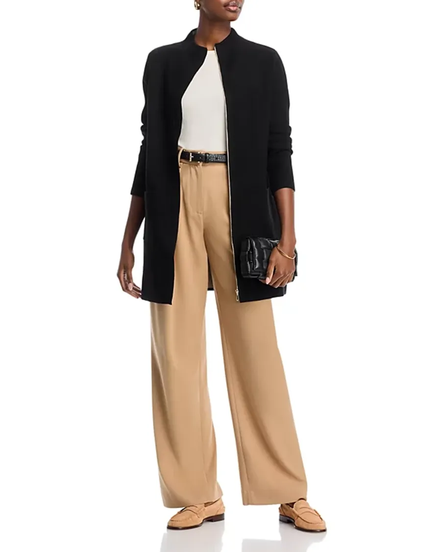 Long Sleeves Funnel Neck Coat