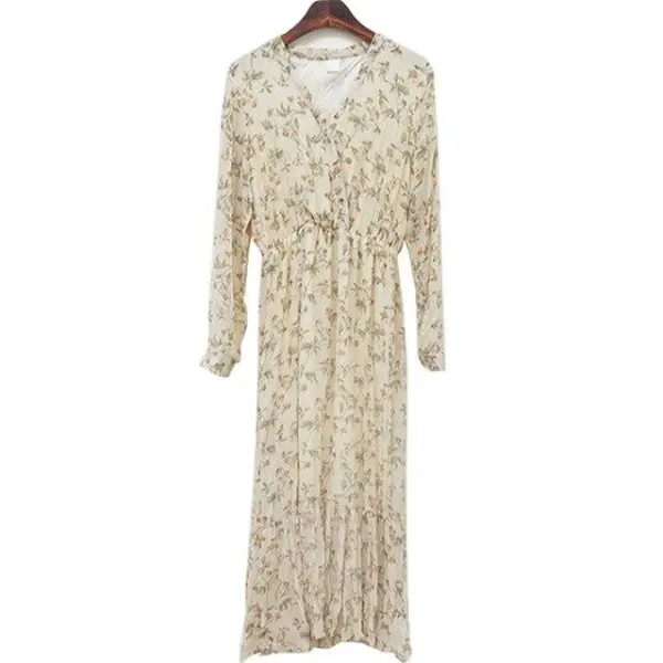 Luludress 2025 Sexy V-neck Full Sleeve Long Dress