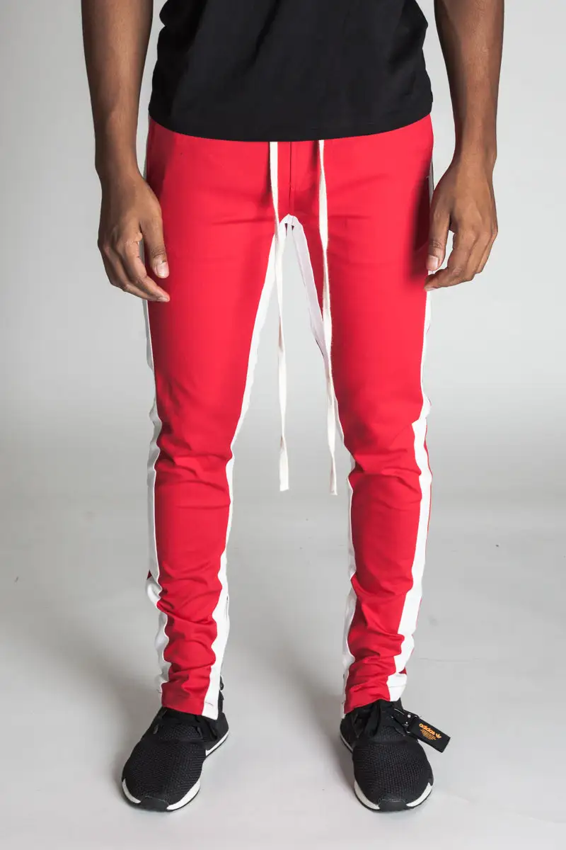 Men's Clean Skinny Raw Hem Track Pants
