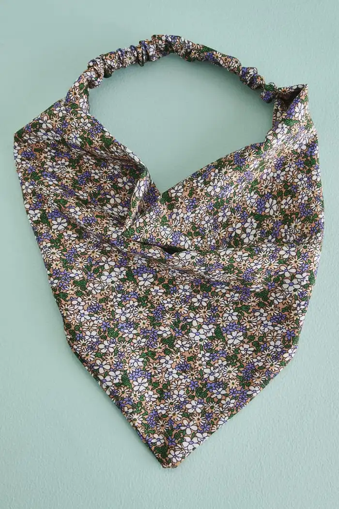 GREEN DITSY FLORAL HAIR SCARF