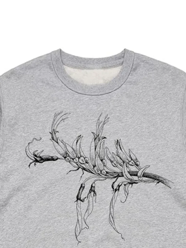 Simple mountain-themed linen pattern versatile casual sports shirt