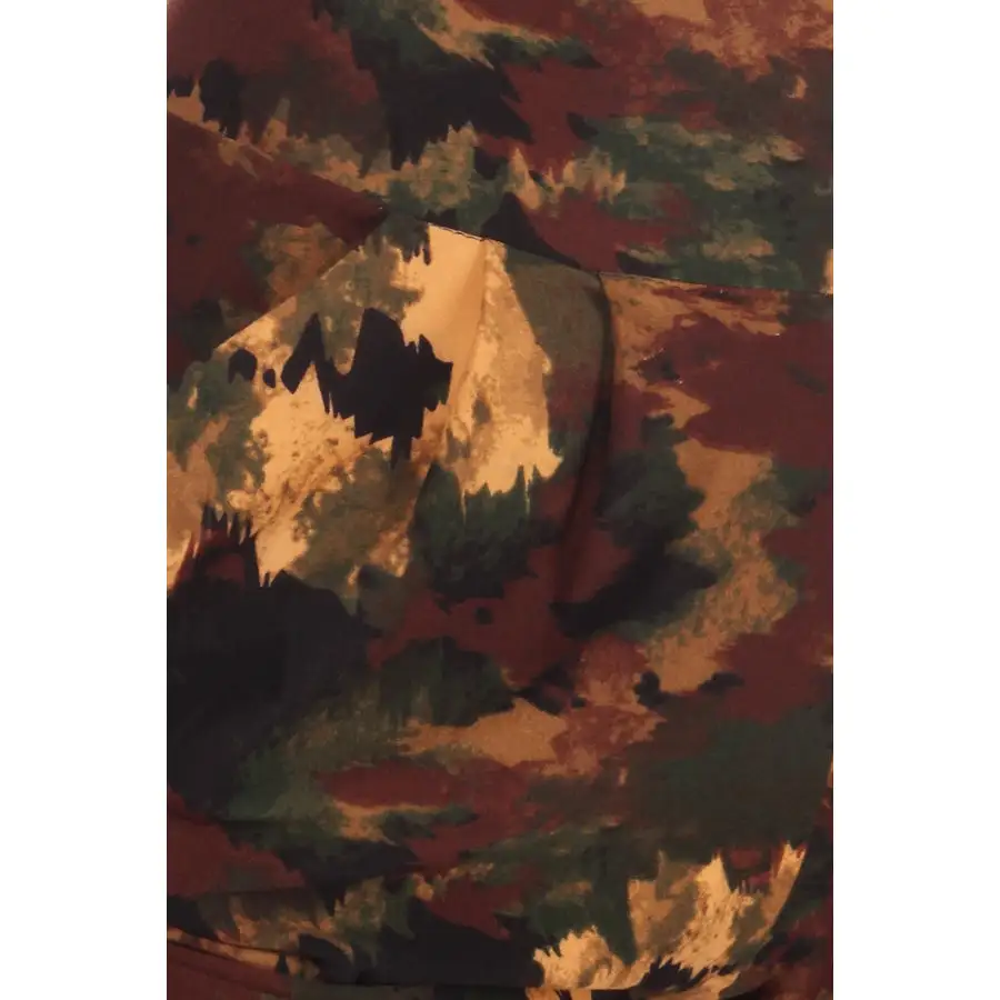 Buttery Soft Printed Harem Shorts with Pockets - Camo Streak