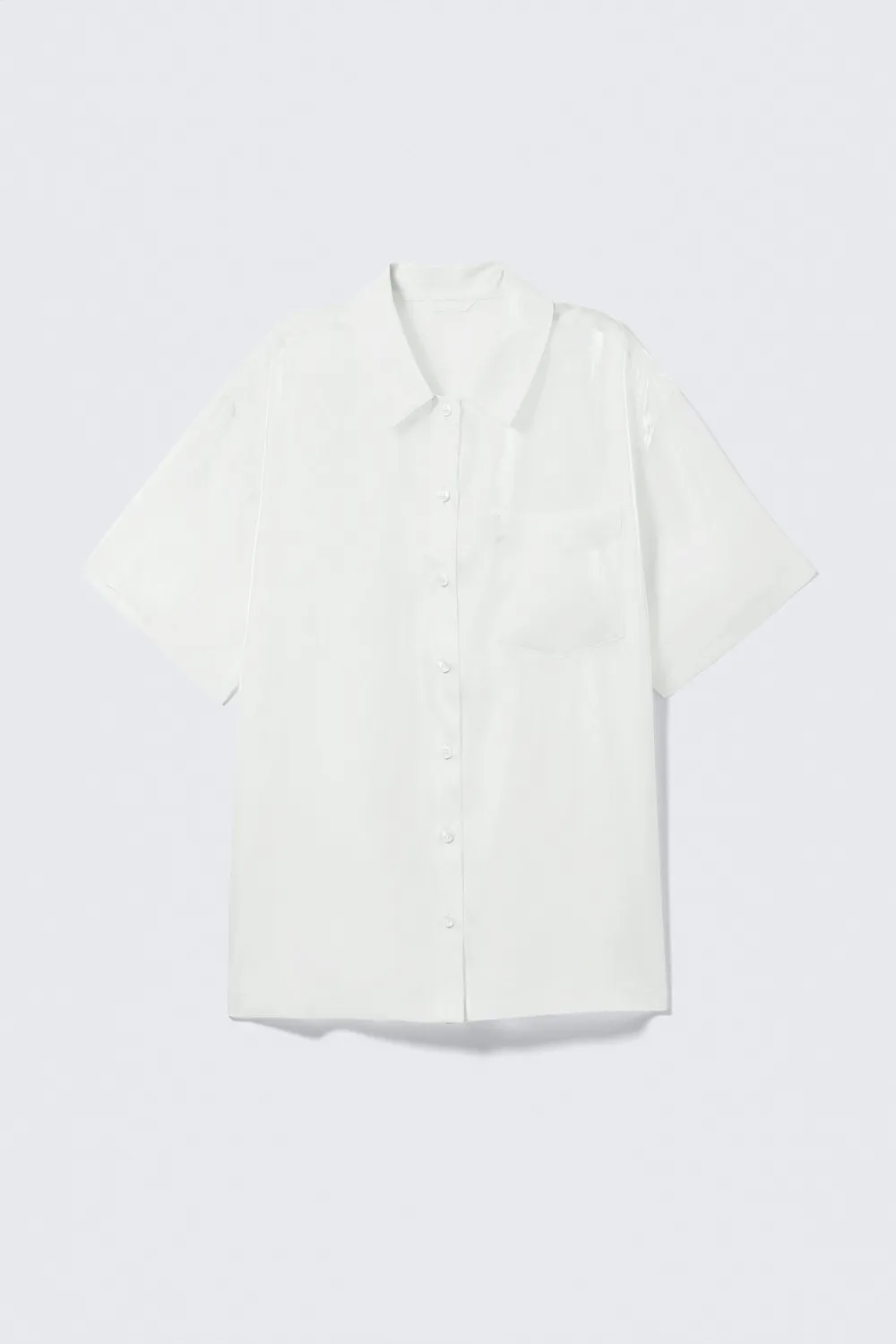 Oversized Drop Shoulder Button Up Shirt