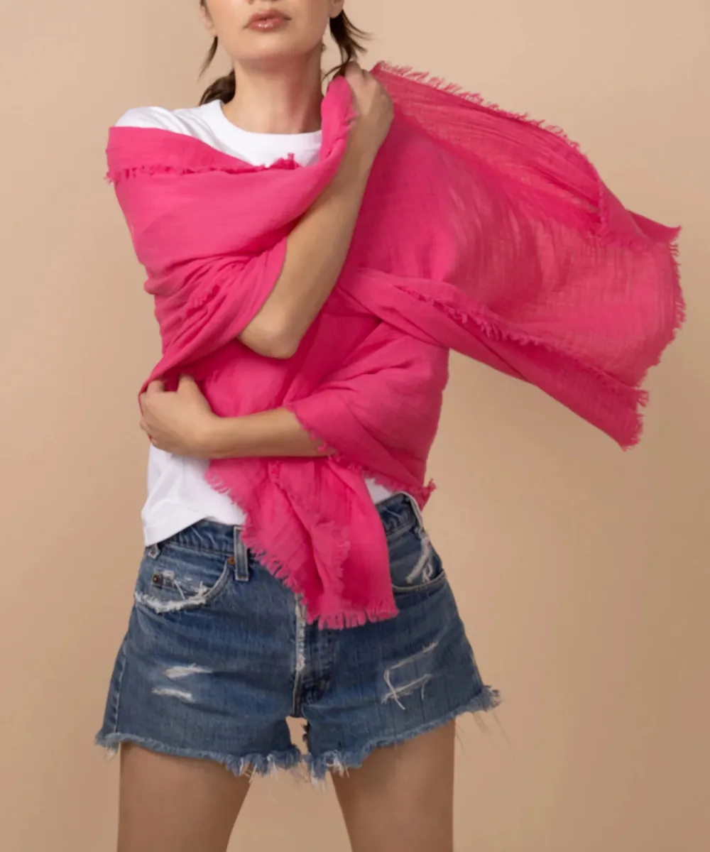 Plain Casual Style Lightweight Wrap