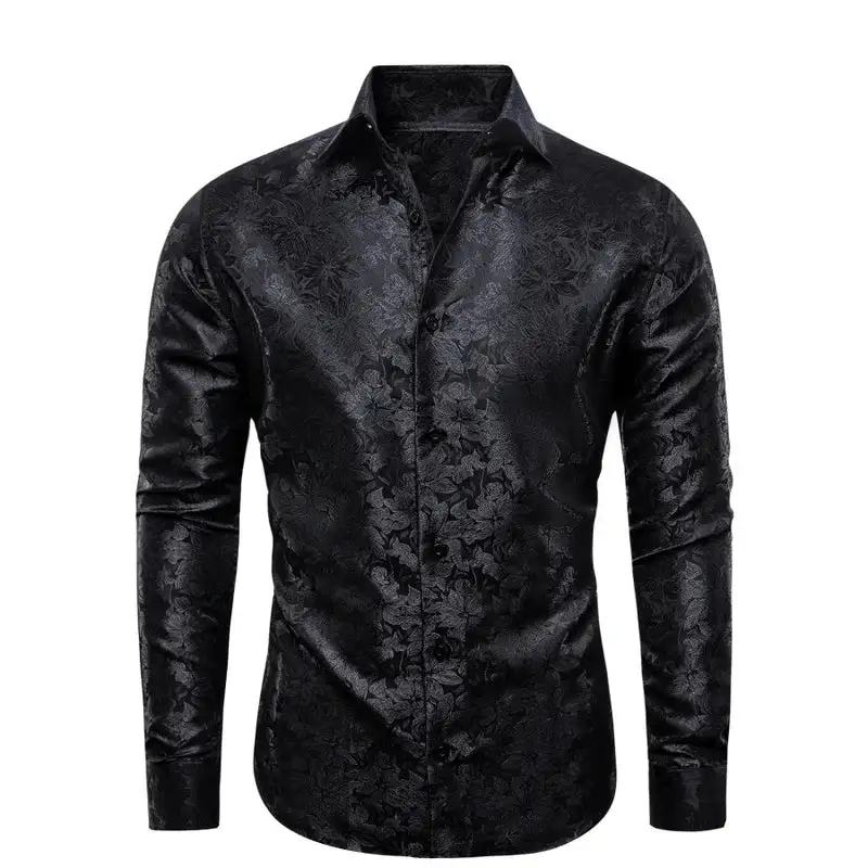 Refined Floral Long Sleeve Casual Dress Shirt