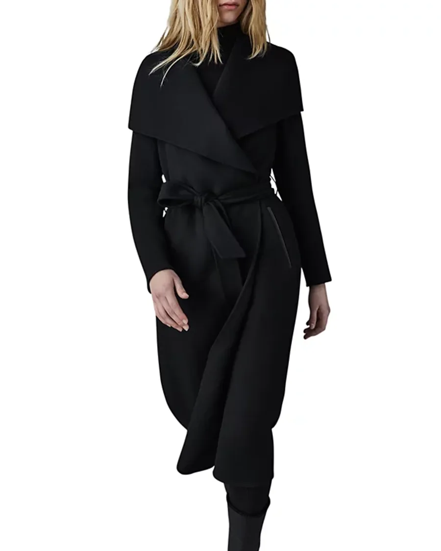 Elegant Style Lightweight Wrap Wool Coat