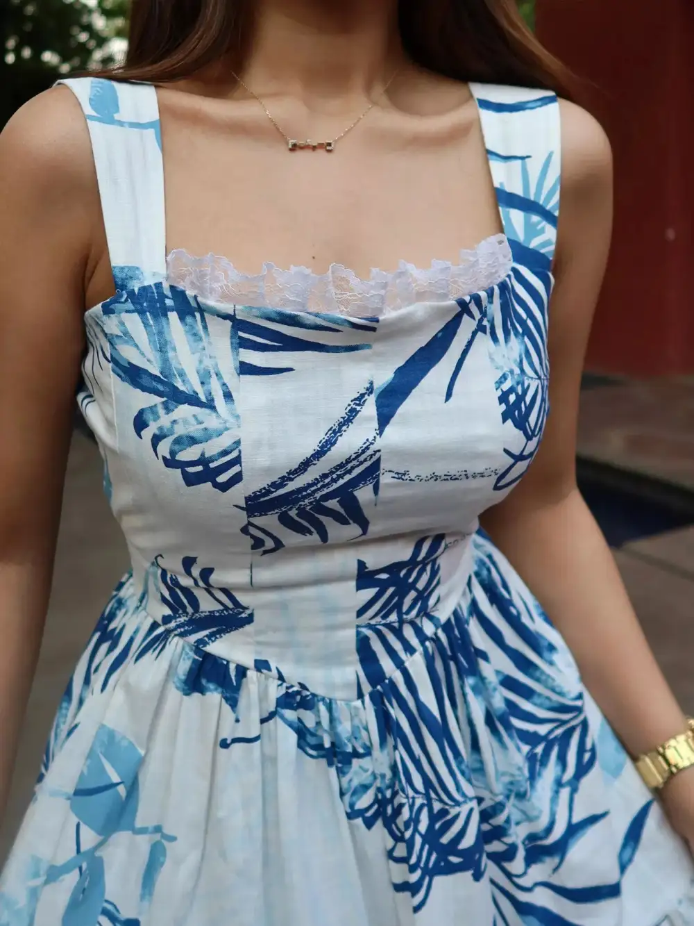 Printed Tiered Maxi Dress