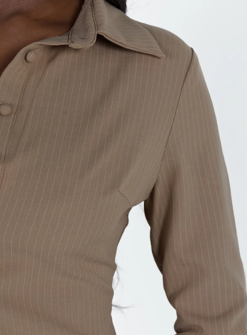 Casual Edit Button Up Collared Shirt