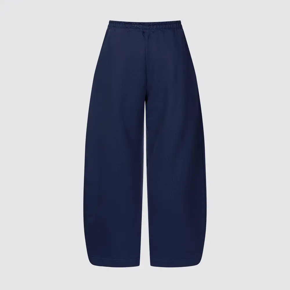Drawstring Pocketed Barrel Leg Wide Barrel Ultra Heavyweight Barrel French Terry Sweatpants