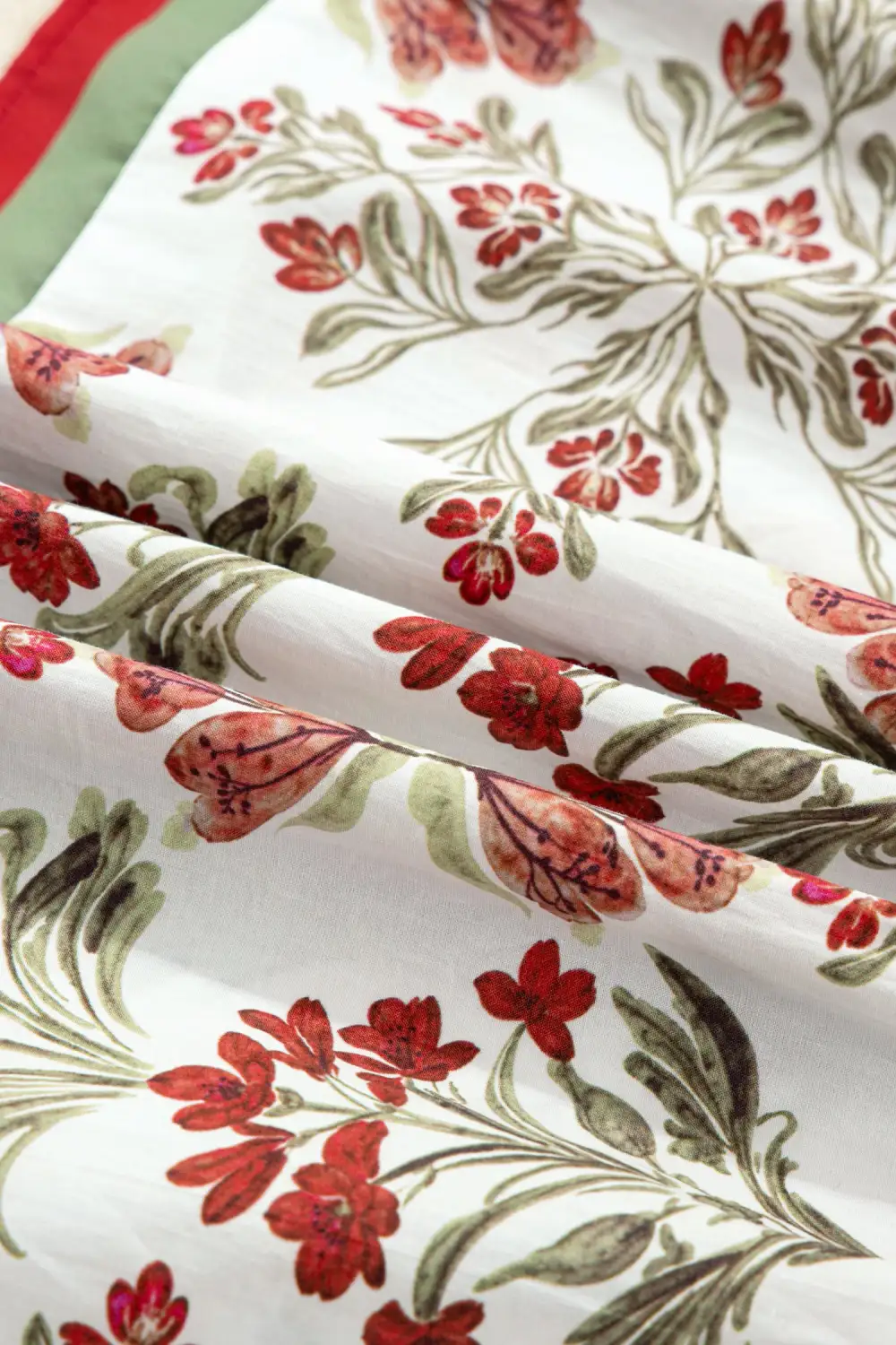 Textured Detail Floral Printed Ruffle Dress