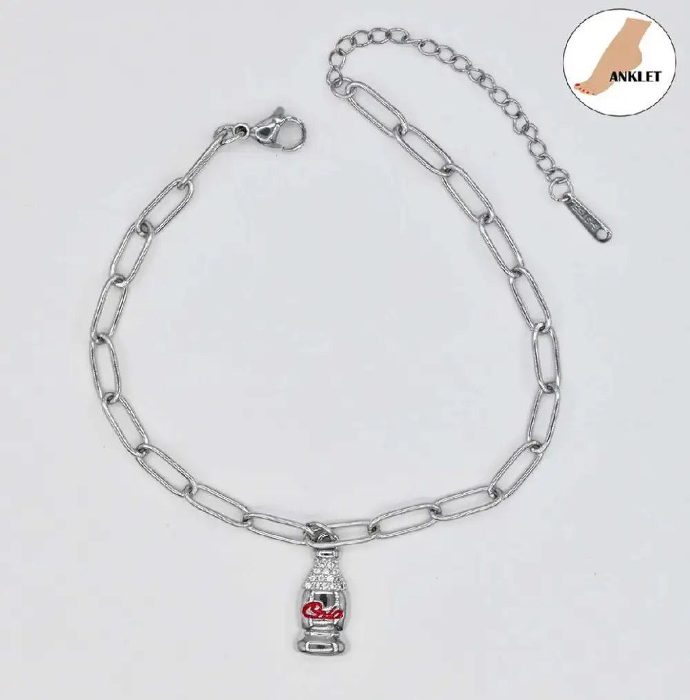 Delicate Cola Bottle Charm Anklet