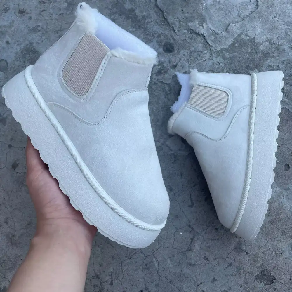 Fur Lining Platform Boots