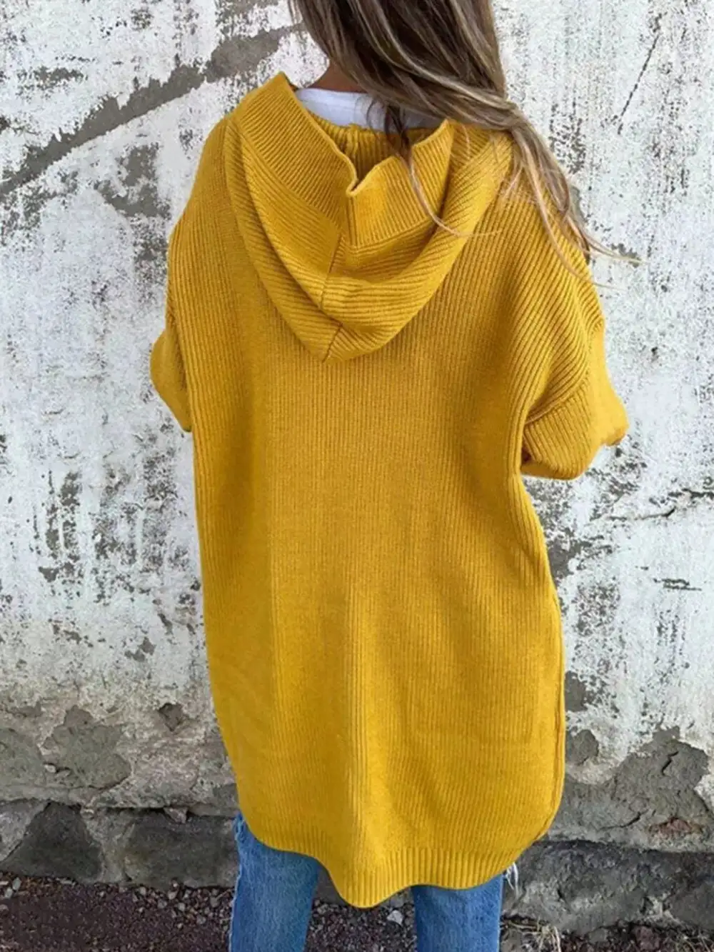 Full Size Button Down Hooded Cardigan Plus Size