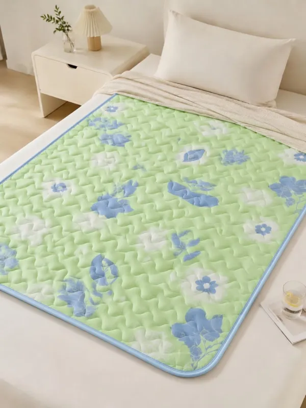 Blue Floral Print Cooling Mat