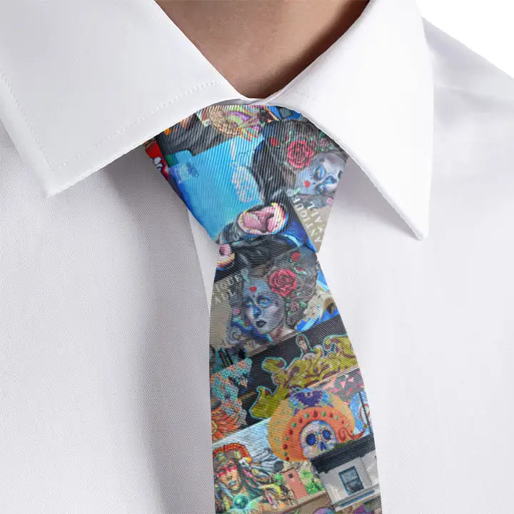 Refined Street Art Pattern Necktie