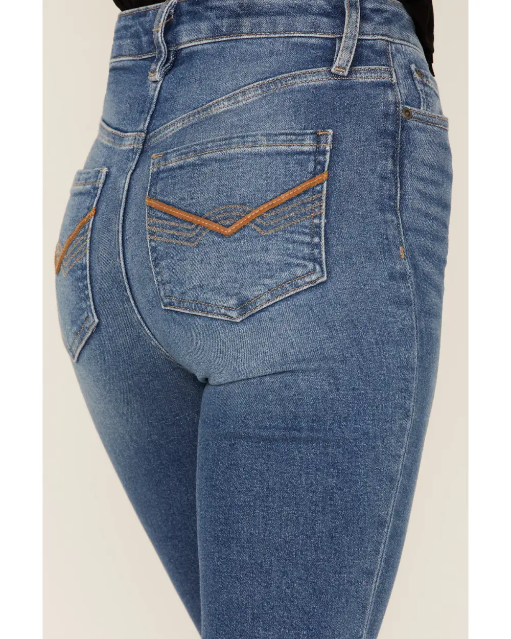 High Rise Bootcut Embroidered Jeans