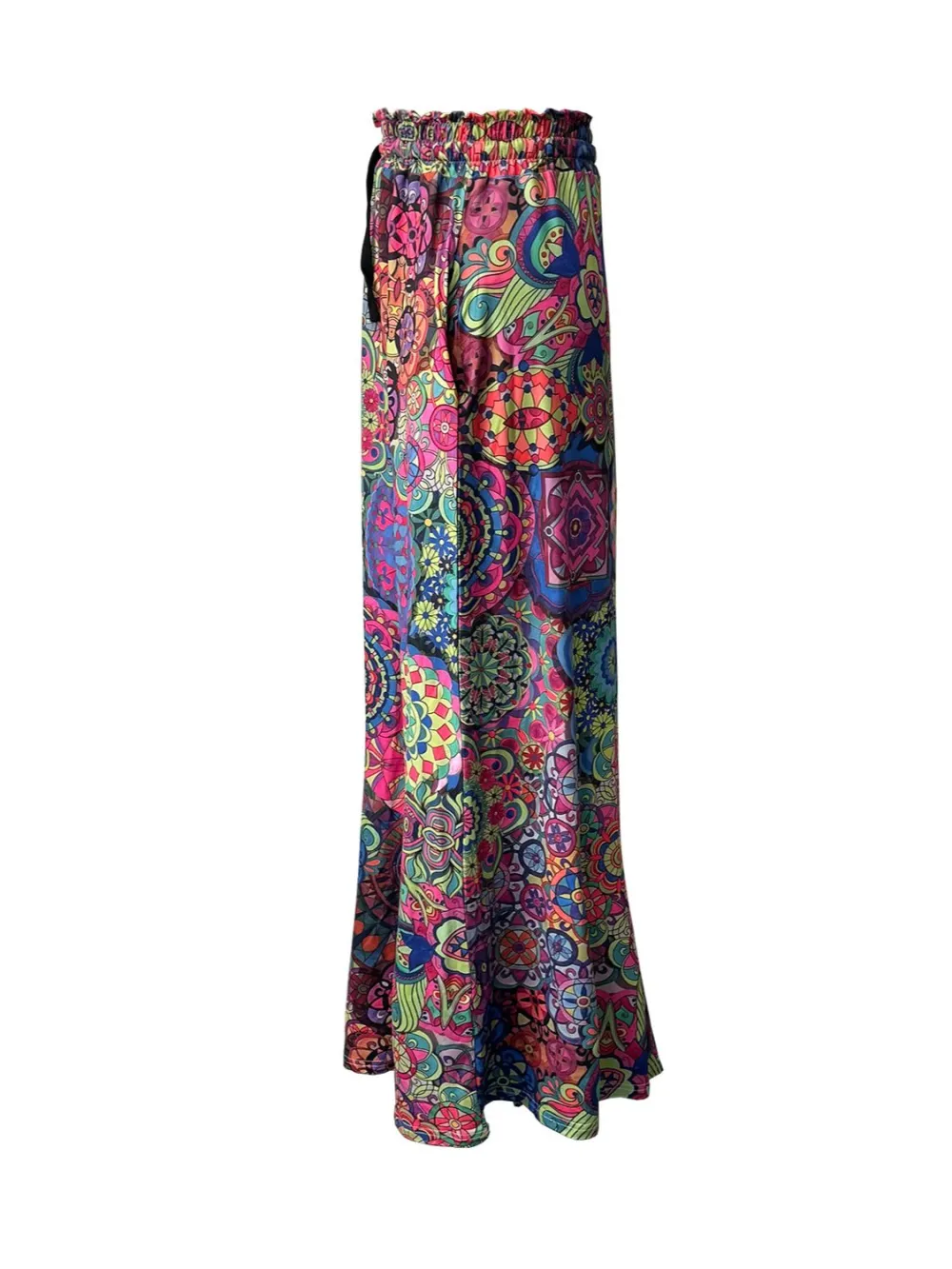 Practical Printed Drawstring Skirt
