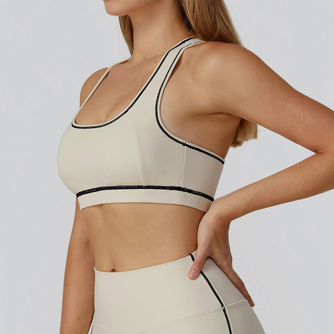Square Neck Thin Strap Sports Bra