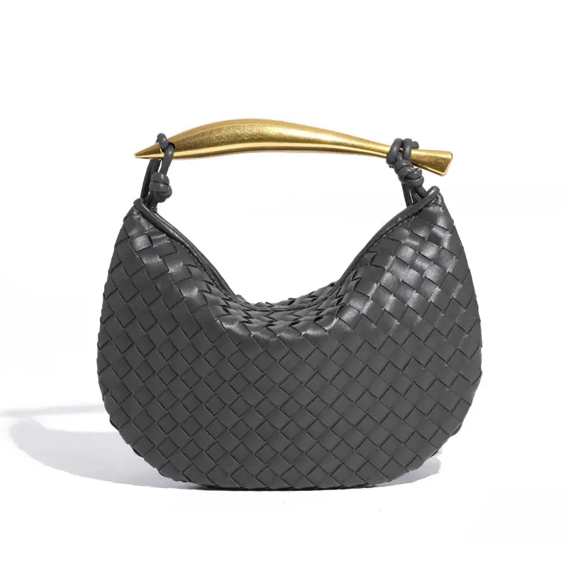 Handwoven Solid Dumpling Bag Casual Tote
