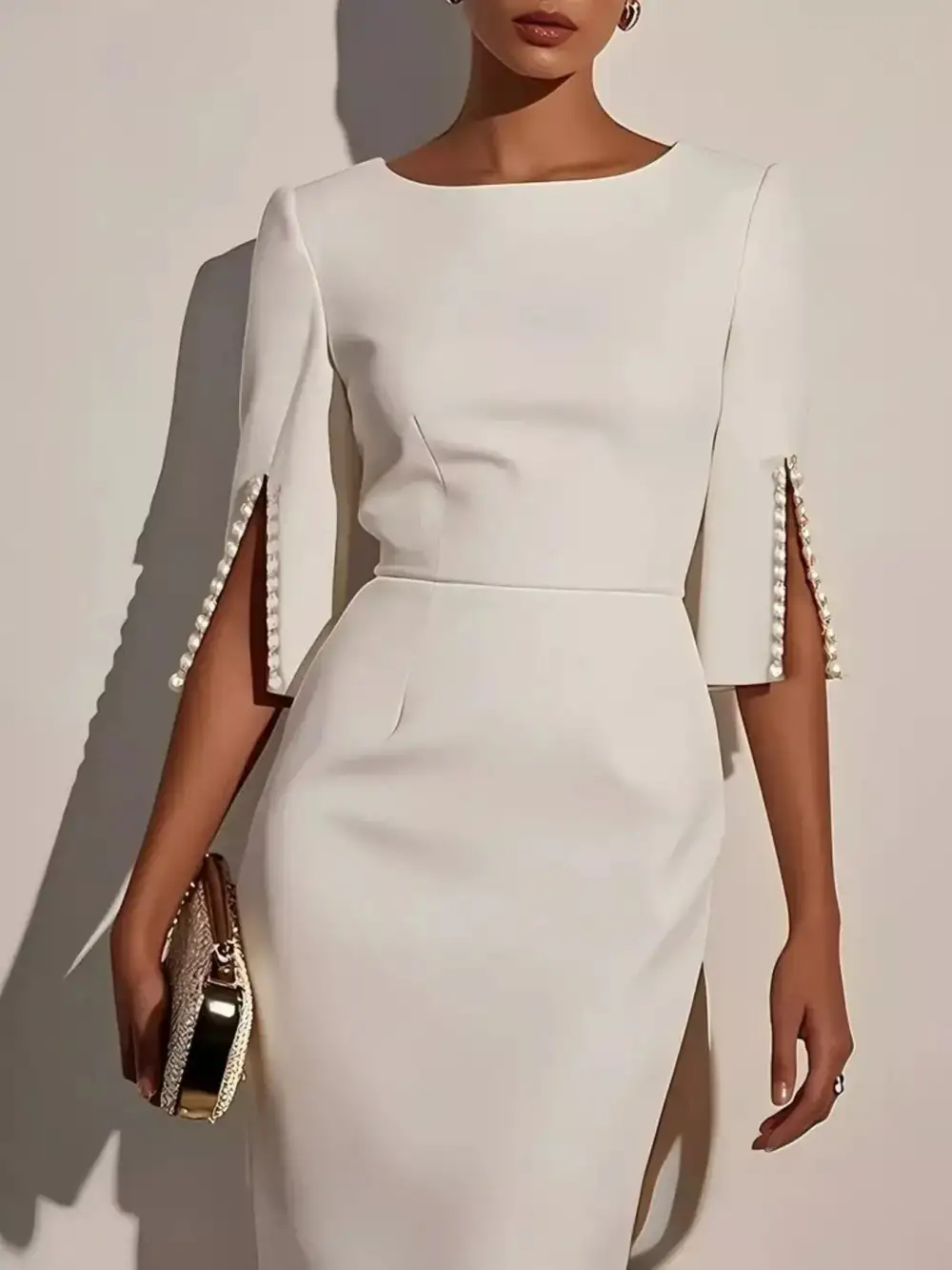 Side Slit Midi Dress