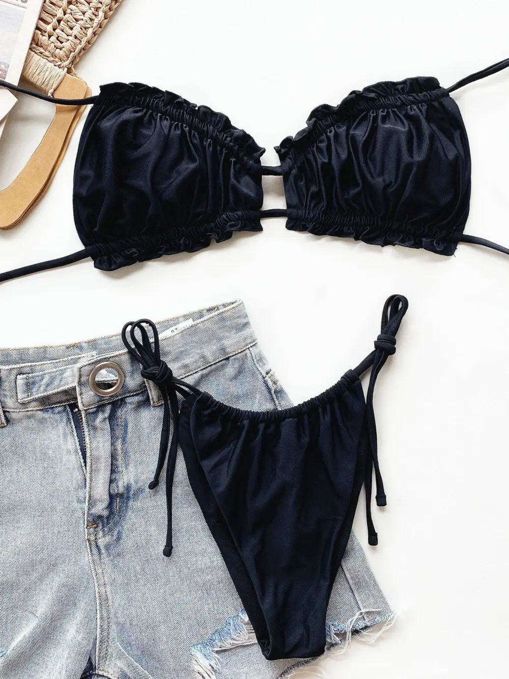 Halter Neck Bikini Leopard Swim Set