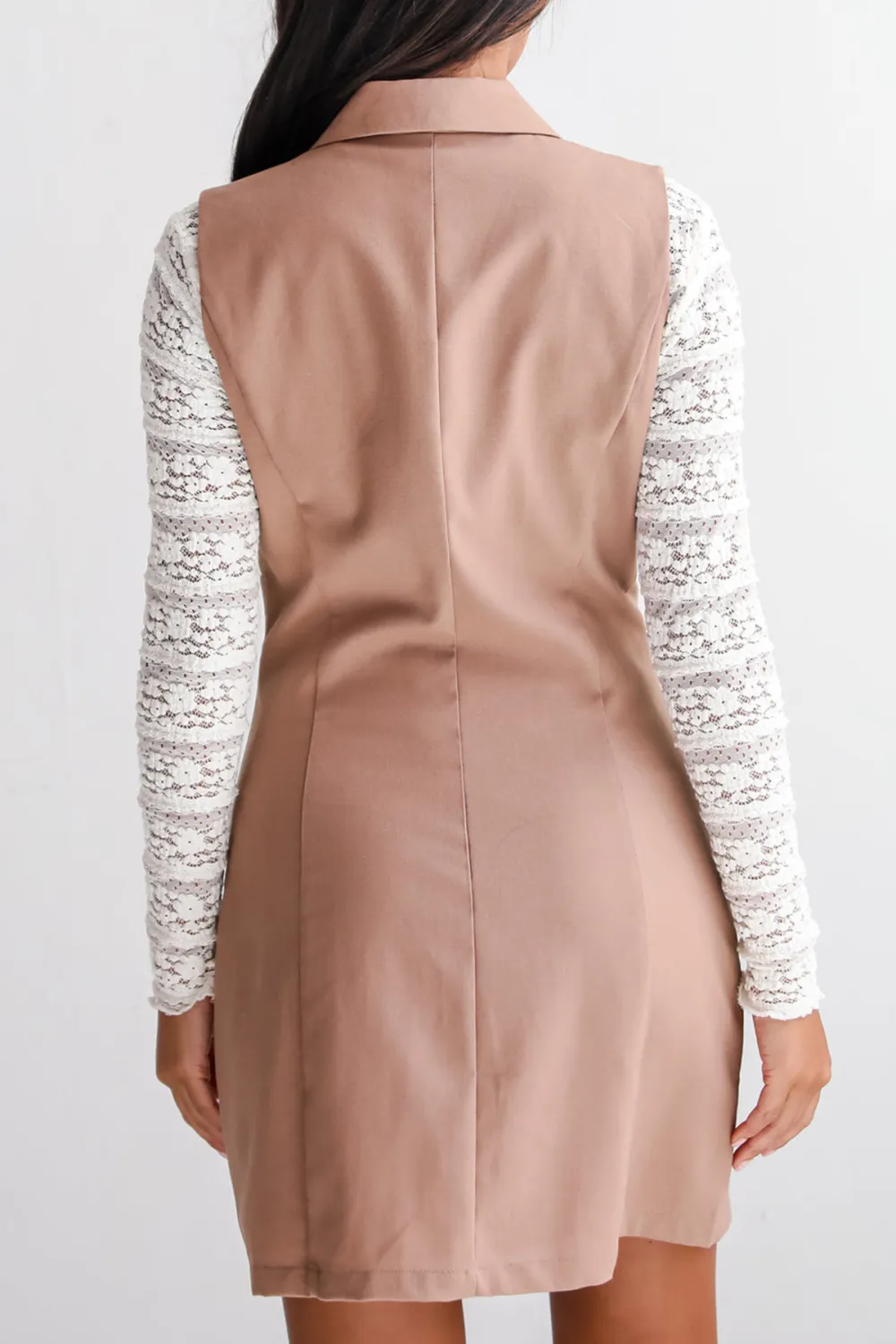 Bold Moves Sleeveless Blazer Mini Dress