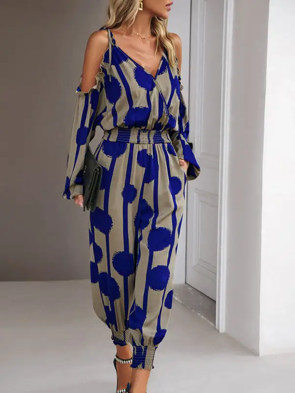Lyric Abstract Print High Waist Jumpsuit