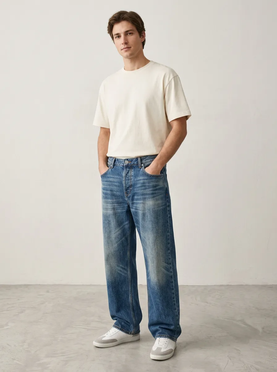 Men's Effortless Loose Fit Jeans