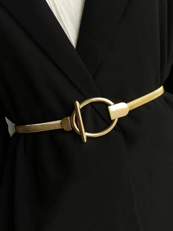 Elastic Buckle Metal Thin Belt