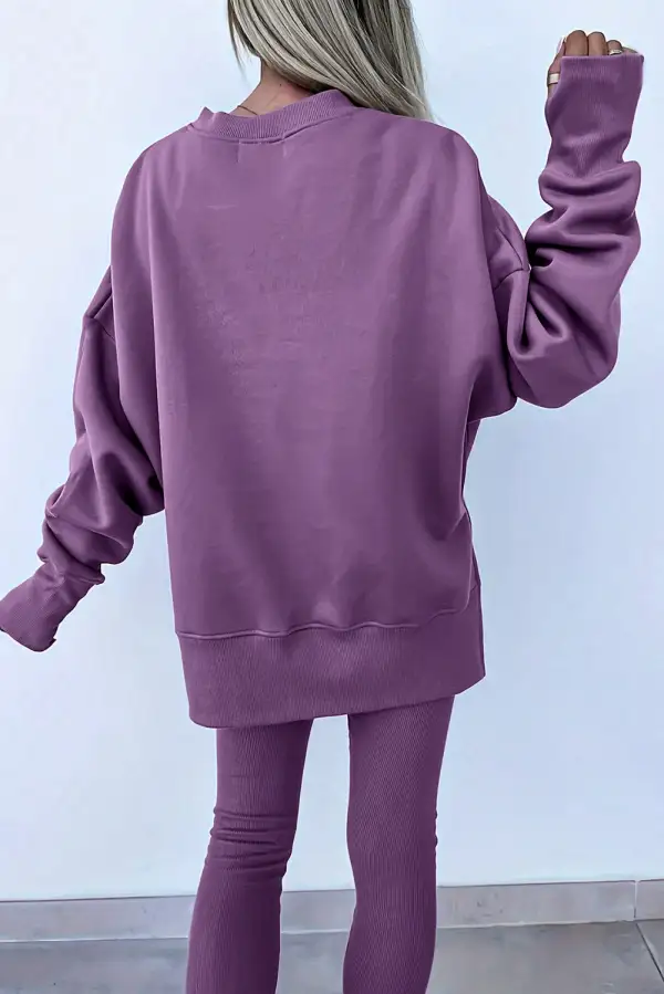 Solid Ribbed Cozy Everyday Lounge Set Comfort