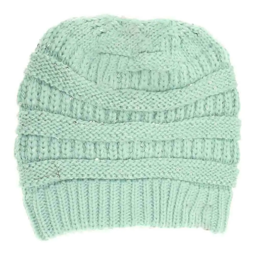 Sequin Tail Beanie