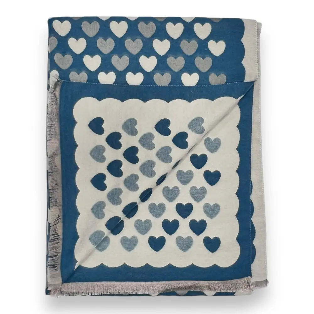 Heart Pattern Print Scarf