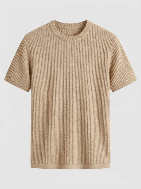 Minimal Men's Knit Crew-Neck T-Shirt