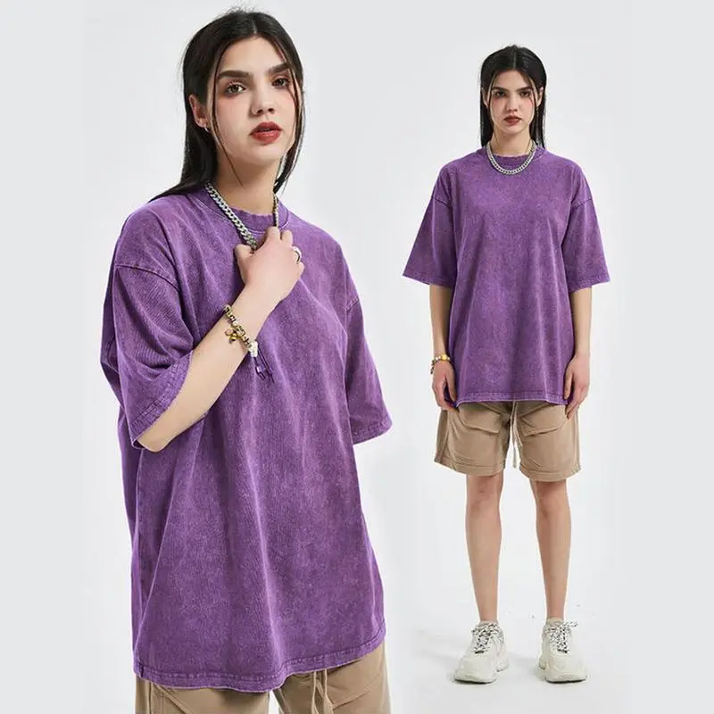9PACK-Wash Unisex Oversized Cotton T-Shirt