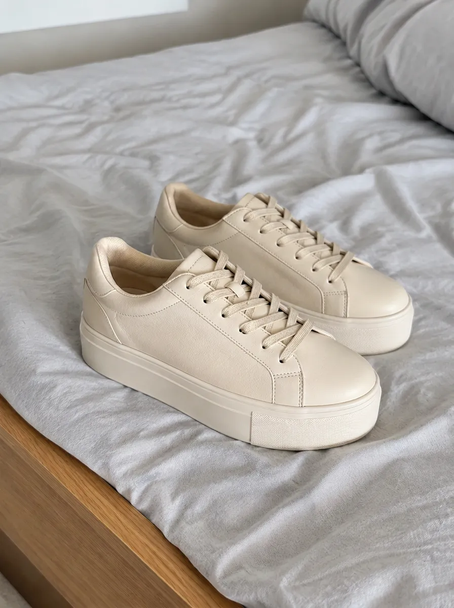 Women's Minimalist Contemporary Platform Lace-Up Skate Shoes