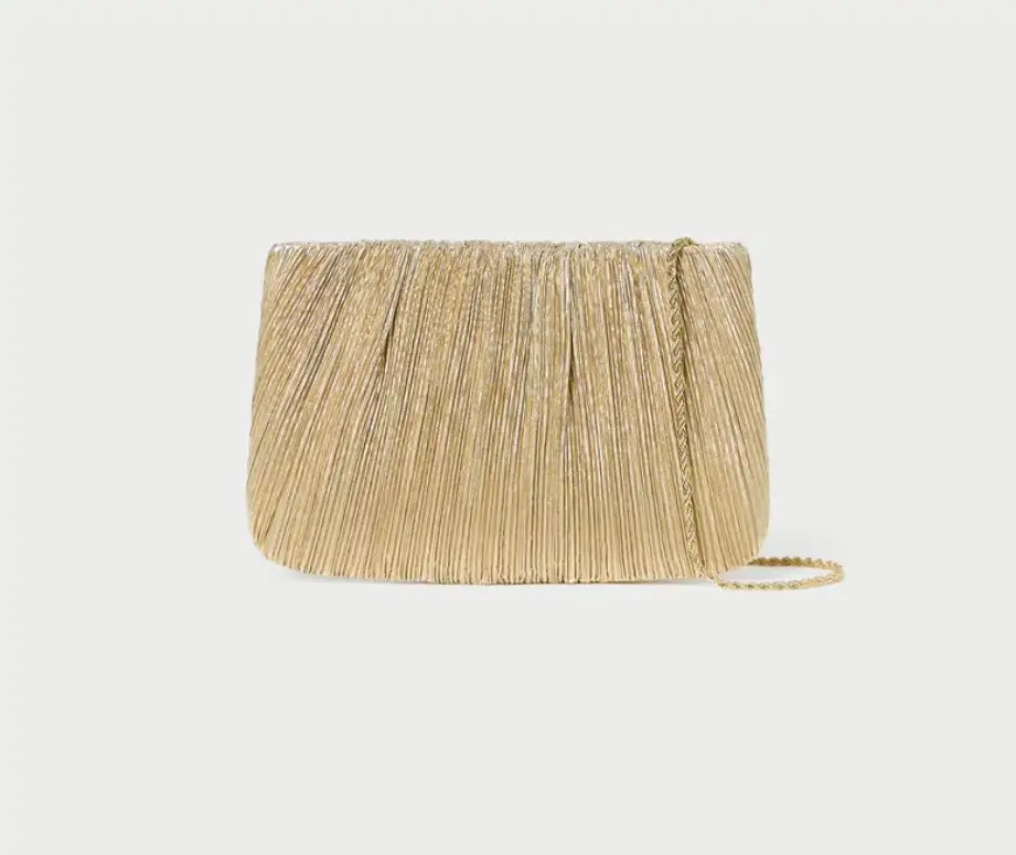 Pleated Textured Carryall Bag