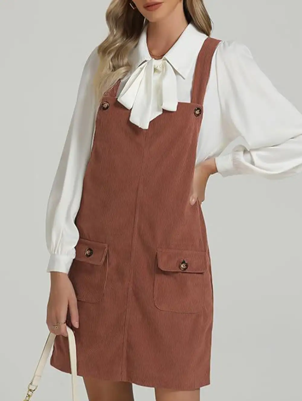 Shoulder Strap Overall Suspender Dress
