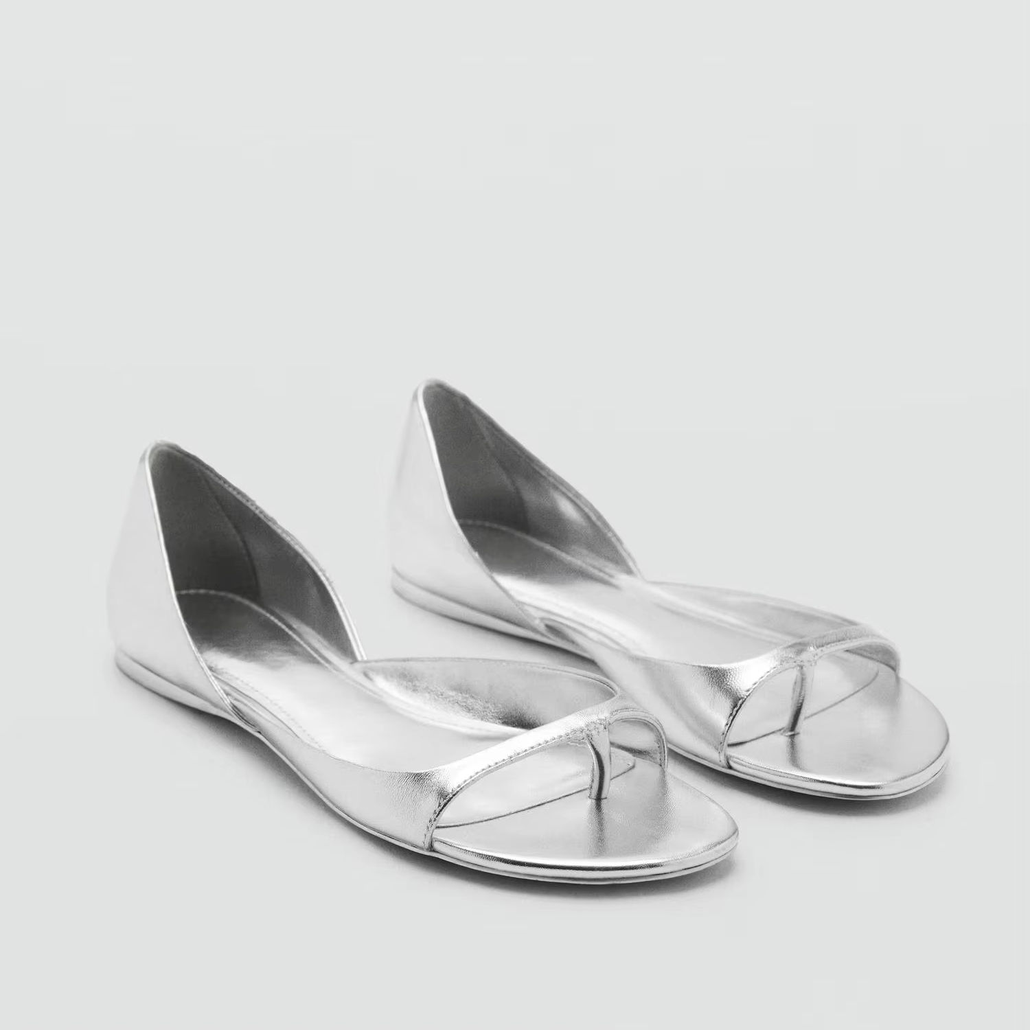 Solviera Silver Slip-On Flats