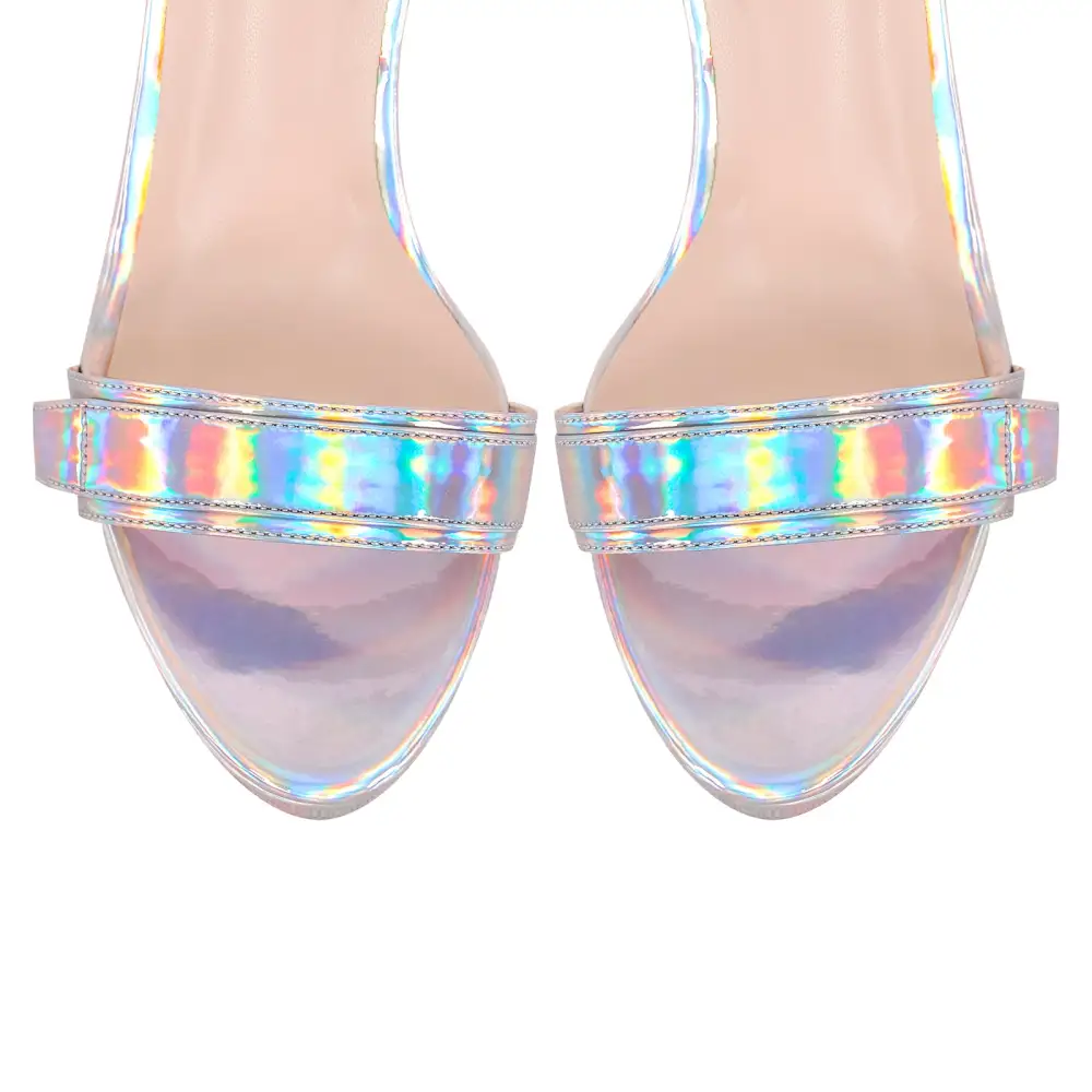 Platform Round Open Toe Ankle Strap Sandals