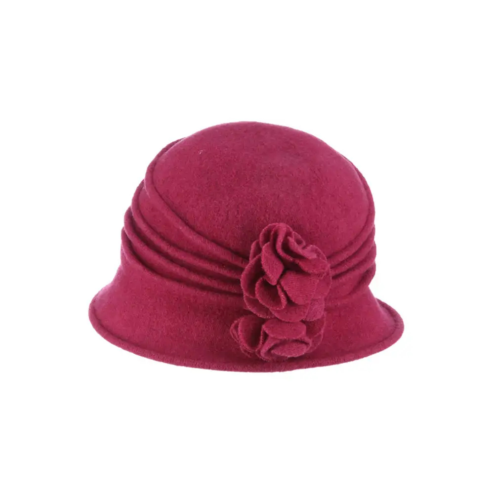 Women’s Classic Cold Weather Wool Felt Cloche Hat