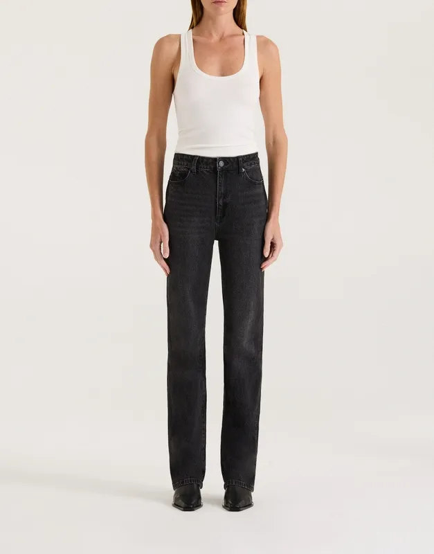 Black Wash Slim Leg Jeans