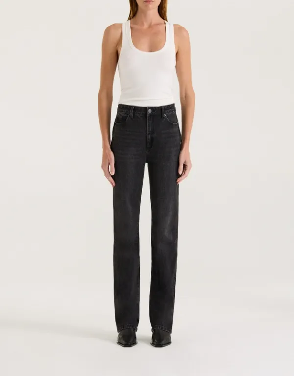 Black Wash Slim Leg Jeans