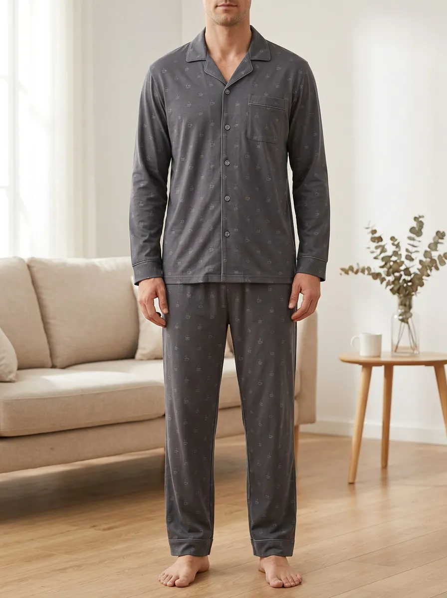 Relaxed Look Classic Men's Pajama Set