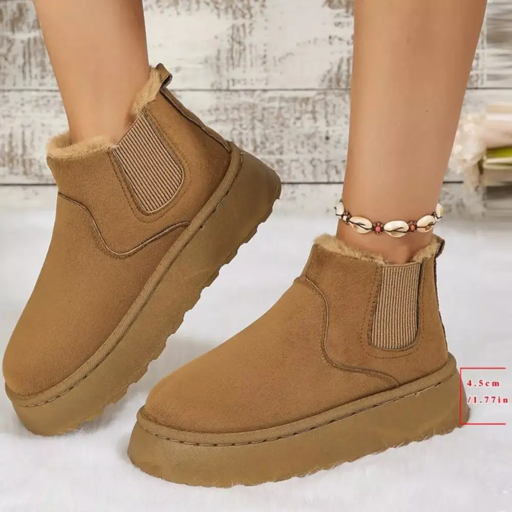 Round Toe Platform Ankle Boots