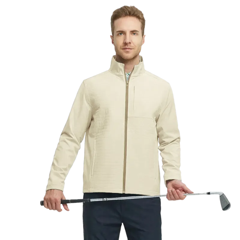 Men's Golf Windbreaker Jacket, Waterproof Windproof Performance Outerwear, Lightweight Warm Multifunctional Jacket for Outdoor Sports