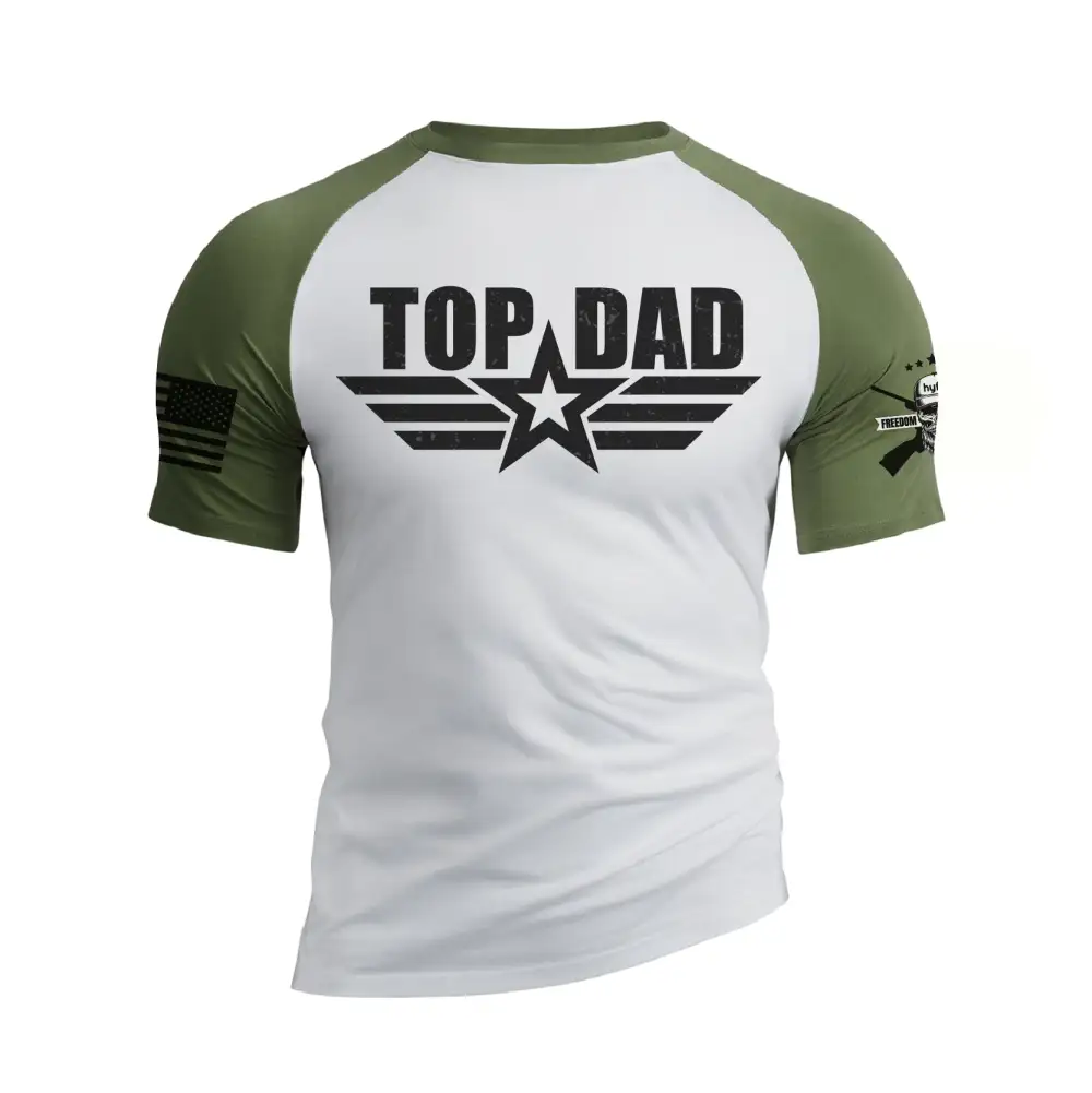 TOP DAD RAGLAN GRAPHIC TEE