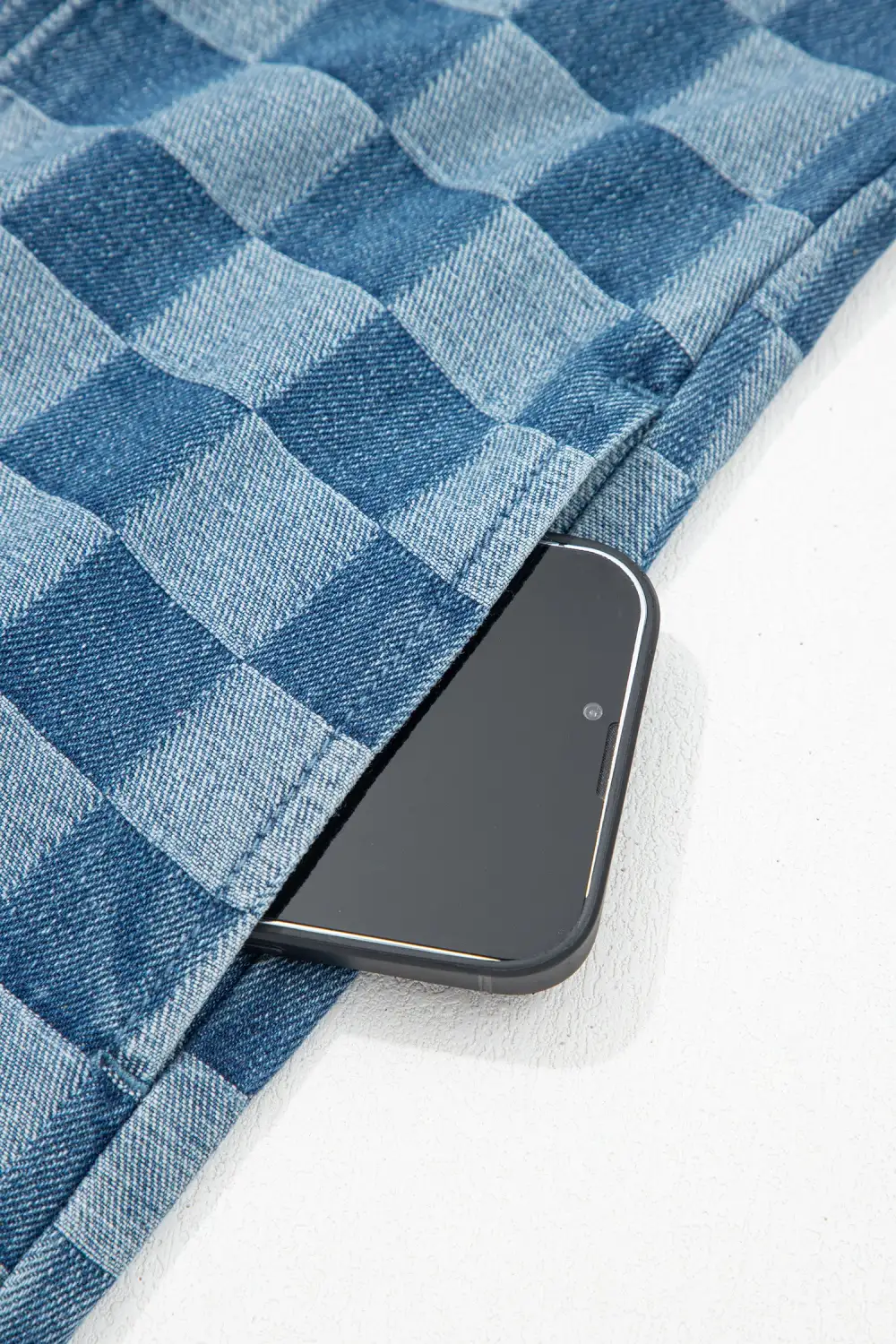 Plaid Denim Mini Dress